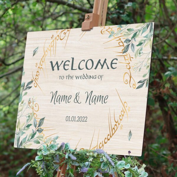 Lord of the Rings Wedding Welcome Sign - Image 2