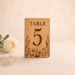 Wooden Floral Table Numbers