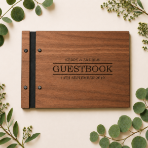 Walnut Wedding Guestbook